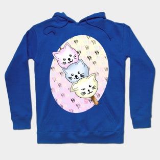 cute cat mochi on a stick Hoodie